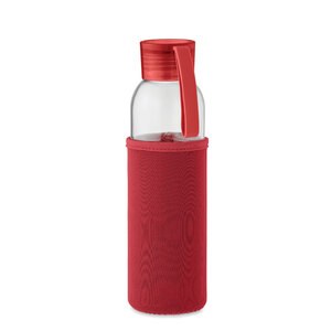 GiftRetail MO2089 - EBOR Szklana butelka 500 ml Czerwony