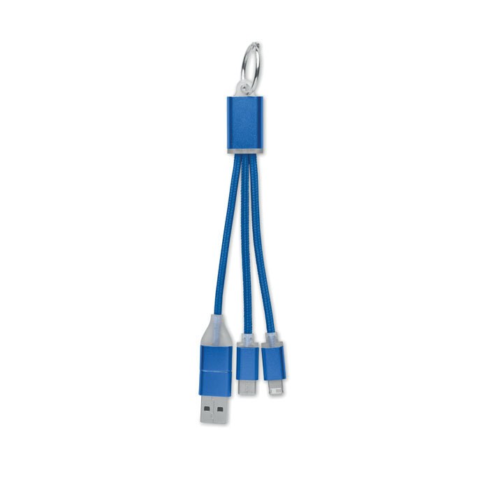 GiftRetail MO2141 - BLUE Kabel ładujący 4 w 1 typu C