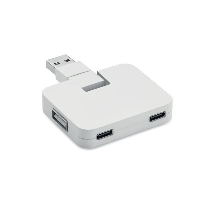 GiftRetail MO2254 - SQUARE-C 4-portowy USB
