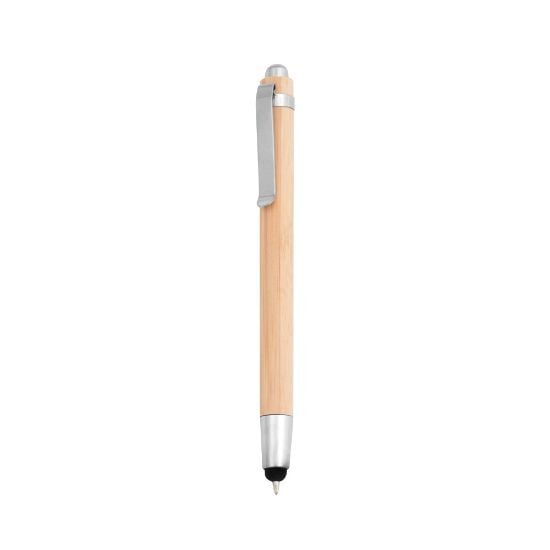 EgotierPro 33517 - Długopis bambusowo-metalowy z wskaźnikiem dotykowym BAMBOO