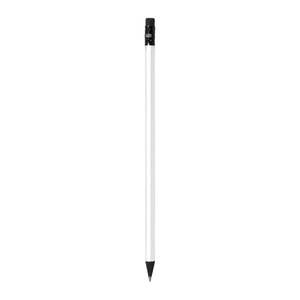 EgotierPro 36066 - Elegancki drewniany ołówek z gumką MATT Biały