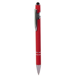 EgotierPro 37513RE - Długopis z recyklingowanego aluminium z wskaźnikiem EVEN Czerwony
