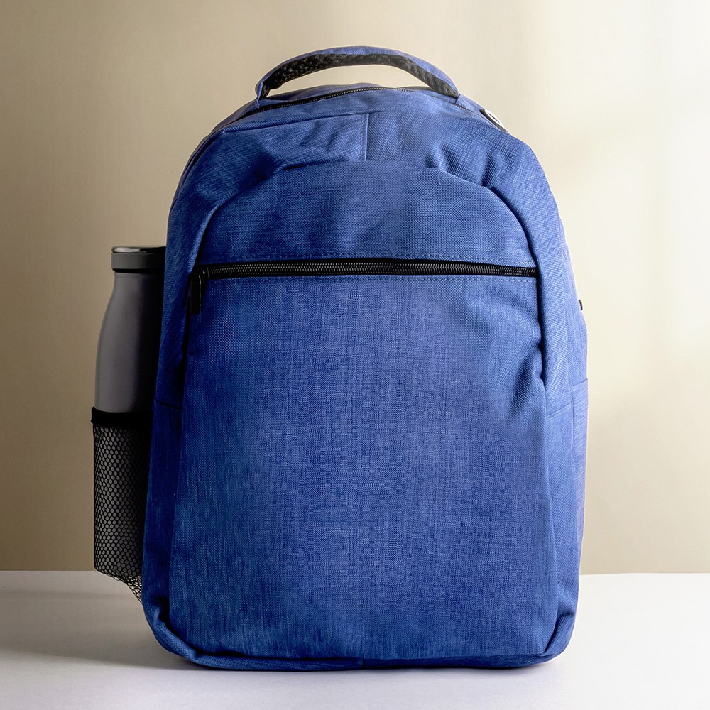 EgotierPro 38010 - Plecak poliestrowy w stylu denimowym z kieszenią na laptopa BITONE