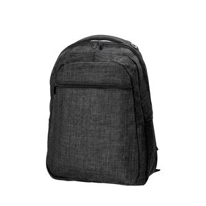 EgotierPro 38010 - Plecak poliestrowy w stylu denimowym z kieszenią na laptopa BITONE Czarny