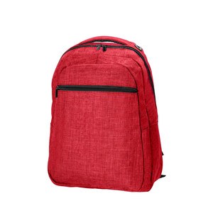 EgotierPro 38010 - Plecak poliestrowy w stylu denimowym z kieszenią na laptopa BITONE Czerwony