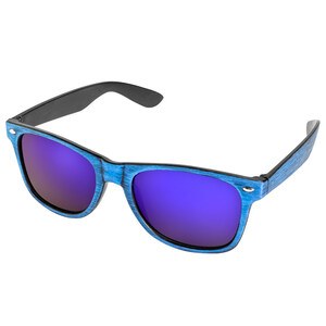 EgotierPro 38056 - Okulary przeciwsłoneczne, drewnopodobne, UV400, lustrzane TIMBER