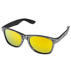 EgotierPro 38056 - Okulary przeciwsłoneczne, drewnopodobne, UV400, lustrzane TIMBER