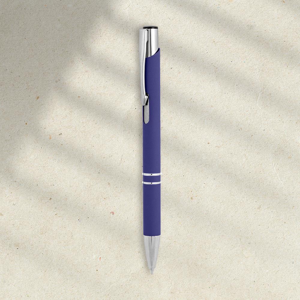 EgotierPro 39052 - Długopis aluminiowy z gumowym wykończeniem THESIS