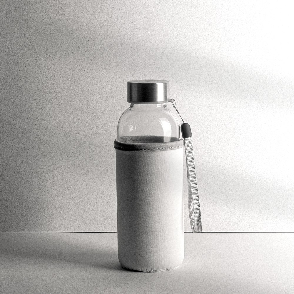 EgotierPro 39528 - Butelka szklana ze stali nierdzewnej 420 ml JARABA