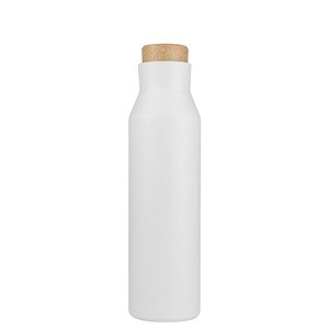 EgotierPro 39536 - Butelka ze stali nierdzewnej 600 ml, podwójna ścianka MARCH Biały