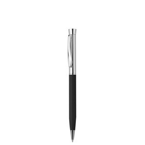 EgotierPro 39557 - Długopis aluminiowy z lakierowanym korpusem, metalowe części RICH Czarny