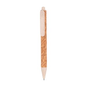 EgotierPro 50014 - Długopis z korka z częściami z PP i włókna pszenicznego SWEDEN Naturalny