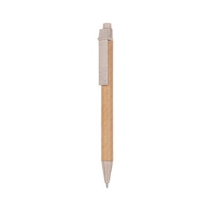 EgotierPro 50017 - Długopis z tektury, PP i włókna pszenicznego LUND Naturalny