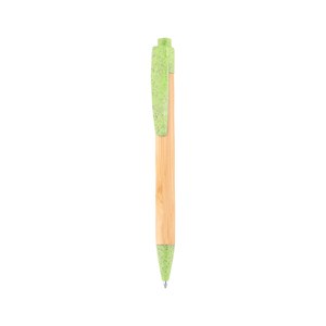 EgotierPro 50016 - Długopis z bambusa z częściami z PP i włókna pszenicznego MALMO Zielony