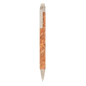 EgotierPro 50039 - Długopis z korka z częściami z PP i włókna pszenicznego ODEN Naturalny