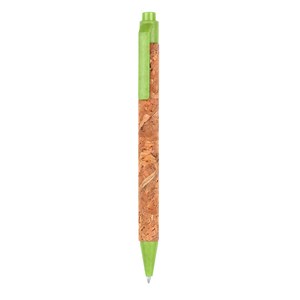 EgotierPro 50039 - Długopis z korka z częściami z PP i włókna pszenicznego ODEN Zielony