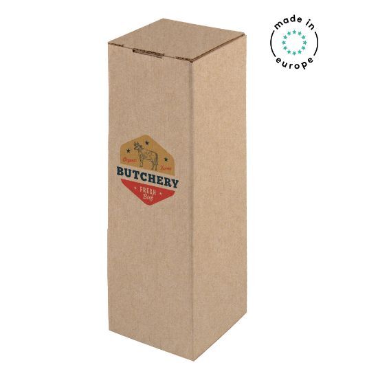 EgotierPro 52088 - Samoskładające się pudełko kartonowe na butelki BOTTLE