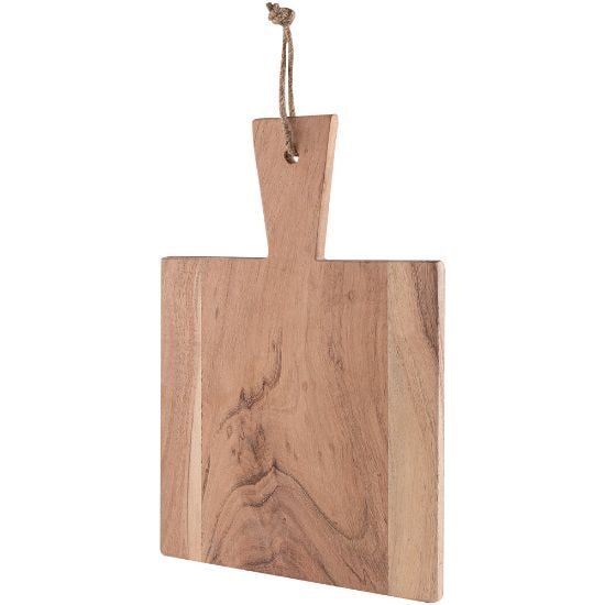 EgotierPro 52555 - Deska kuchenna z drewna akacjowego z sznurkiem jutowym URIEL