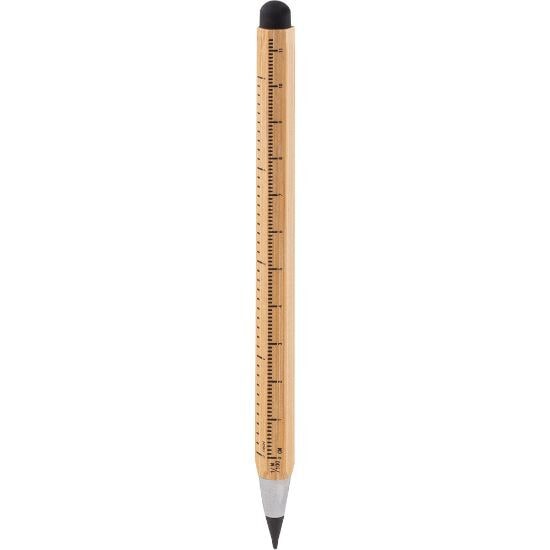 EgotierPro 53570 - Wielofunkcyjny Ołówek Bambusowy z Linijką Hex TAATAHI