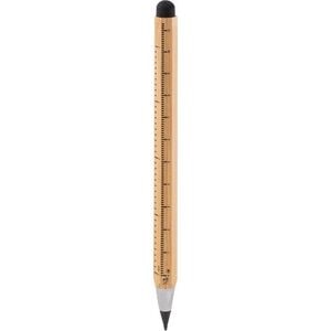 EgotierPro 53570 - Wielofunkcyjny Ołówek Bambusowy z Linijką Hex TAATAHI Naturalny