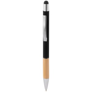 EgotierPro 53564 - Długopis z recyklingowanego aluminium i bambusa ANDIKA Czarny