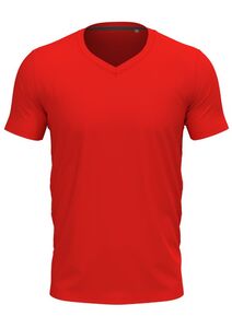 Stedman STE9610 - Koszulka męska z dekoltem w szpic Stedman - CLIVE Szkarłatna czerwień
