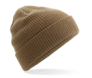 Beechfield BF050 - Beanie z ogarnicznej bawełny Biscuit