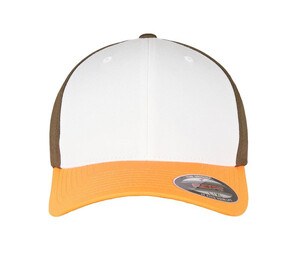 FLEXFIT 6277TT - Kapelusz w trzech kolorach Neon Orange / White / Olive