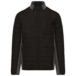 Kariban K6171 - Men's bi-material padded jacket Black/Dark Grey Heather