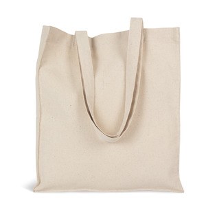 Kimood KI6202 - K-loop organic cotton large tote bag Raw Natural