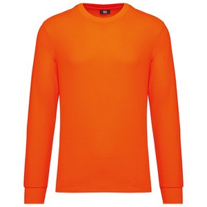 WK. Designed To Work WK318 - Unisex eco-friendly polycotton long sleeved t-shirt Fluorescencyjny pomarańcz