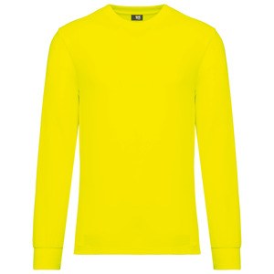 WK. Designed To Work WK318 - Unisex eco-friendly polycotton long sleeved t-shirt Fluorescencyjny żółty