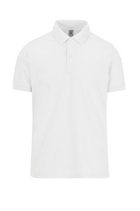 B&C CGPU426 - MY POLO 210 Men’s short sleeves Biały