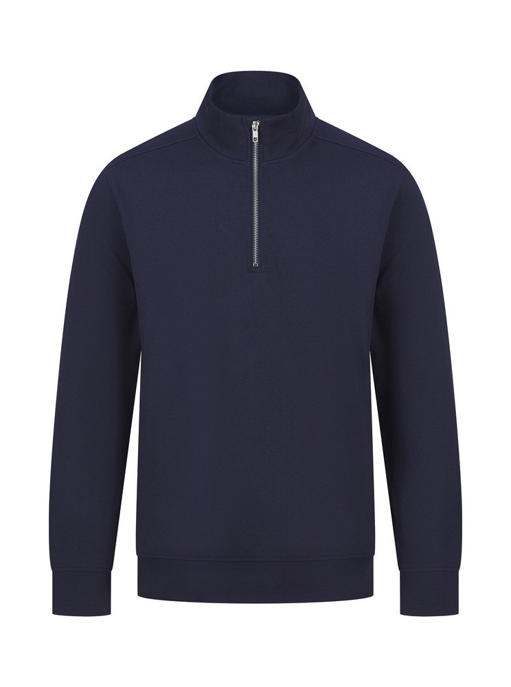 Henbury H842 - Unisex zipped neck sweatshirt