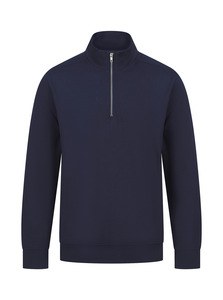 Henbury H842 - Unisex zipped neck sweatshirt Granatowy
