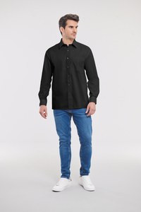 Russell Collection RU936M - Long Sleeve Pure Cotton Easy Care Poplin Shirt