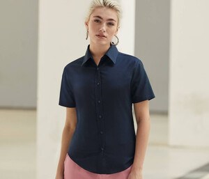 Fruit of the Loom SC406 - Damska koszula z krótkim rękawem w stylu Oxford