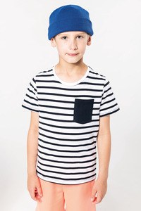 Kariban K379 - Dziecięca koszulka w paski marynarza