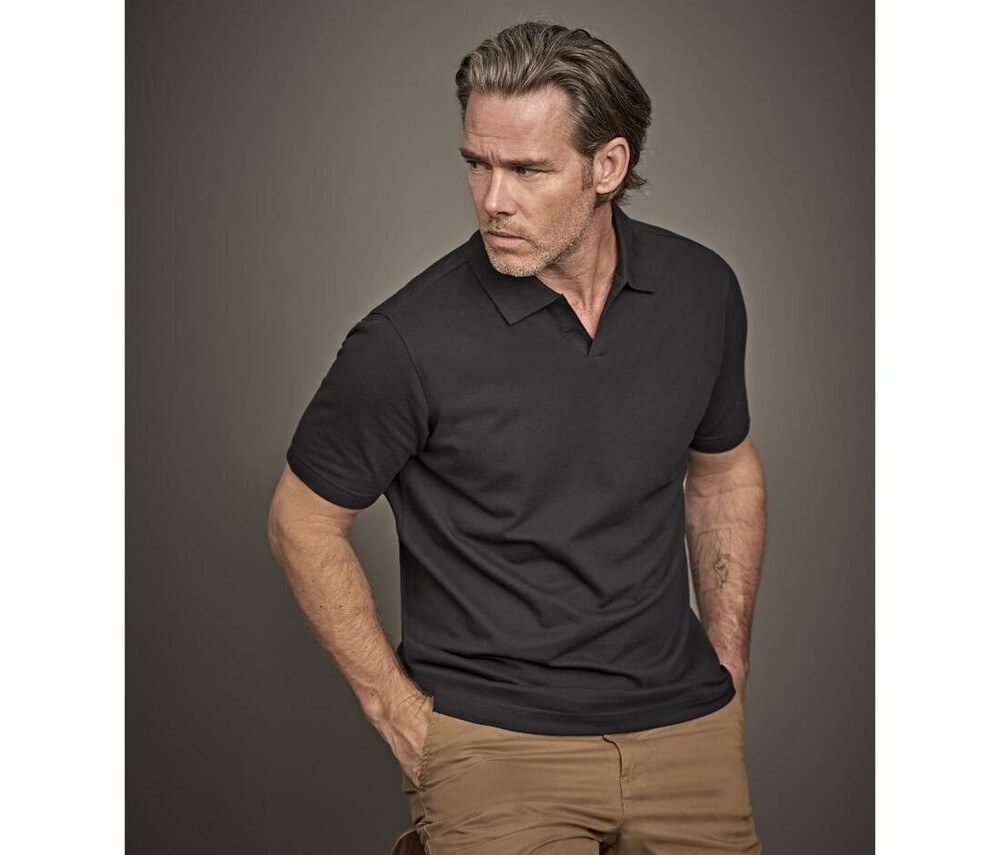 TJ1406 Tee Jays Men's Luxury Long Sleeve Stretch Polo - A to Z