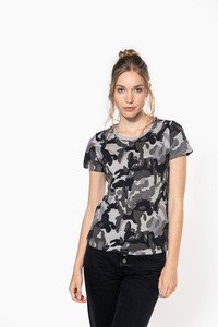 Kariban K3031 - Ladies short-sleeved camo t-shirt