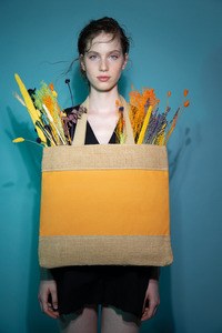 Kimood KI0294 - Shopping bag in cotton and woven jute threads
