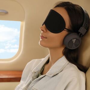 EgotierPro 25500 - Maska do spania z poliestru na podróż MASK