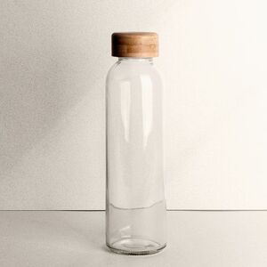 EgotierPro 39019 - Butelka szklana 500 ml, bambusowy korek TONIC