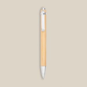 EgotierPro 39515 - Długopis bambusowy z aluminiowym klipem JUNGLE