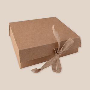 EgotierPro 50689 - Pudełko prezentowe z kartonu 1500 gr, składane z dekoracyjnym zamknięciem STEPO