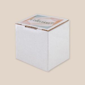 EgotierPro 52091 - Samoskładające się pudełko z białej tektury na kubki CUPPA
