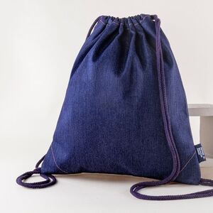 EgotierPro 53005 - Plecak bawełniany z recyklingowanego denimu 240g/m² NASHVILLE